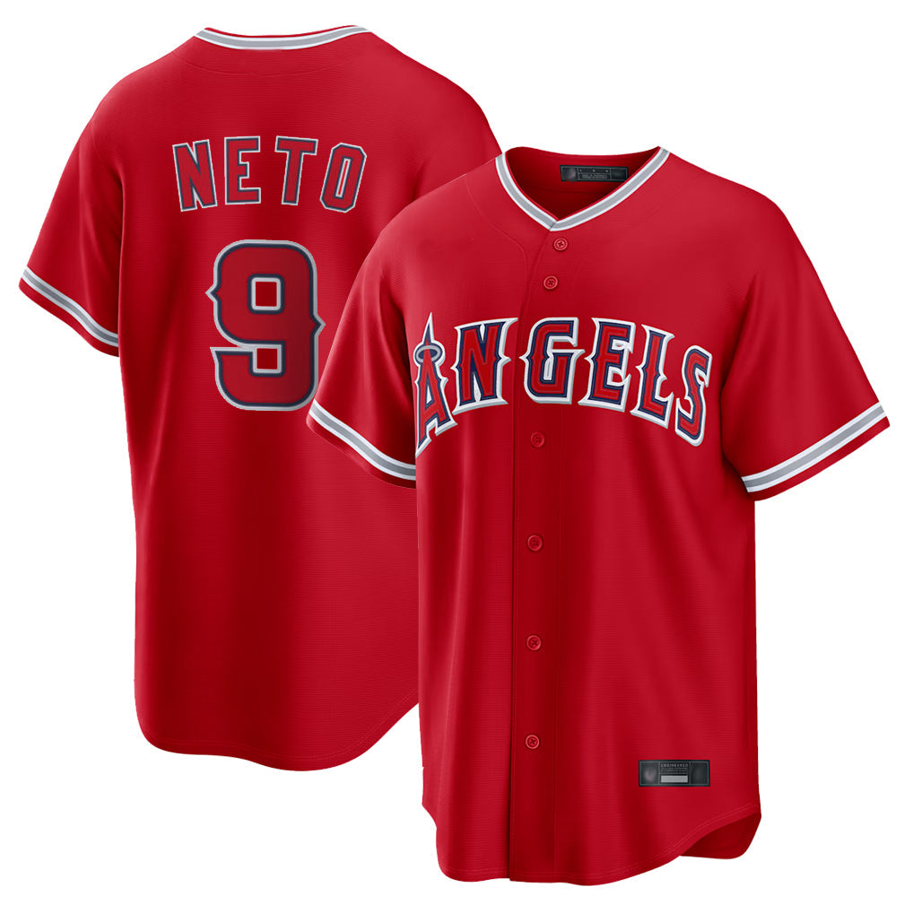 Kdoa LA.Angels #9 Zach Neto Player Red Home Game Stitched Jerseys
