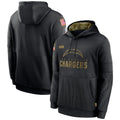 Kdoa LA.Chargers Black Salute to Service Hoodies Limited Game Blank Player Stitched Jerseys