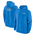 Kdoa LA.Chargers Blue LOGO Pullover Hoodies Home Game Blank Player Stitched Jerseys