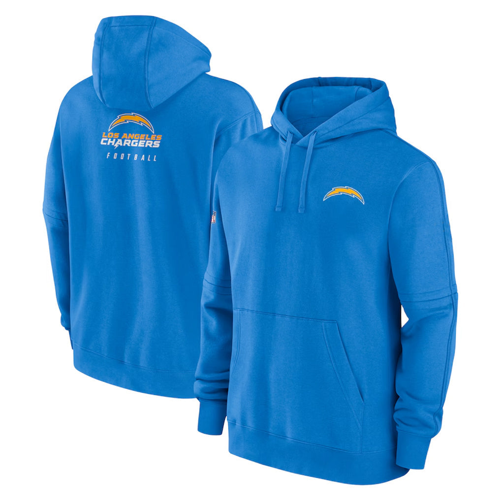 Kdoa LA.Chargers Blue LOGO Pullover Hoodies Home Game Blank Player Stitched Jerseys