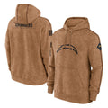 Kdoa LA.Chargers Brown Salute to Service Hoodies Limited Game Blank Player Stitched Jerseys