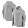 Kdoa LA.Chargers Gray LOGO Pullover Hoodies Home Game Blank Player Stitched Jerseys