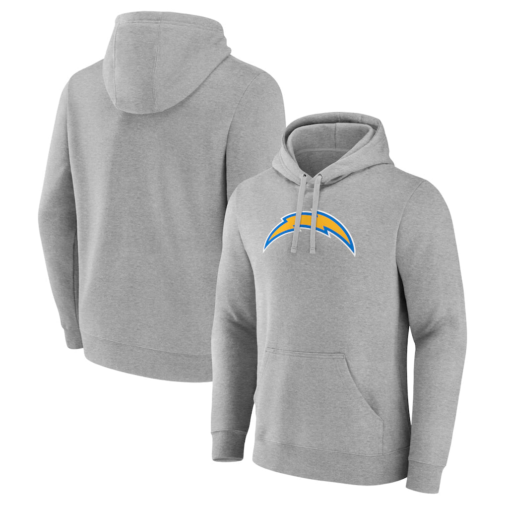 Kdoa LA.Chargers Gray LOGO Pullover Hoodies Home Game Blank Player Stitched Jerseys