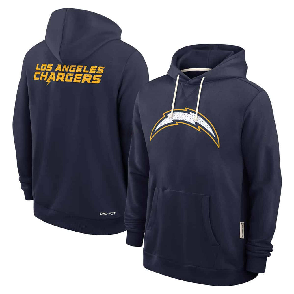 Kdoa LA.Chargers Navy LOGO Pullover Hoodies Home Game Blank Player Stitched Jerseys