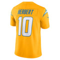 Kdoa LA.Chargers #10 Justin Herbert Player Gold Vapor F.U.S.E. Limited Stitched Jerseys