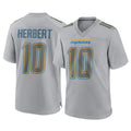 Kdoa LA.Chargers #10 Justin Herbert Player Gray Atmosphere Fashion Home Game Stitched Jerseys