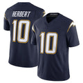 Kdoa LA.Chargers #10 Justin Herbert Player Navy Vapor F.U.S.E. Limited Home Game Stitched Jerseys