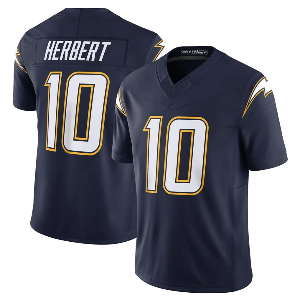 Kdoa LA.Chargers #10 Justin Herbert Player Navy Vapor F.U.S.E. Limited Home Game Stitched Jerseys