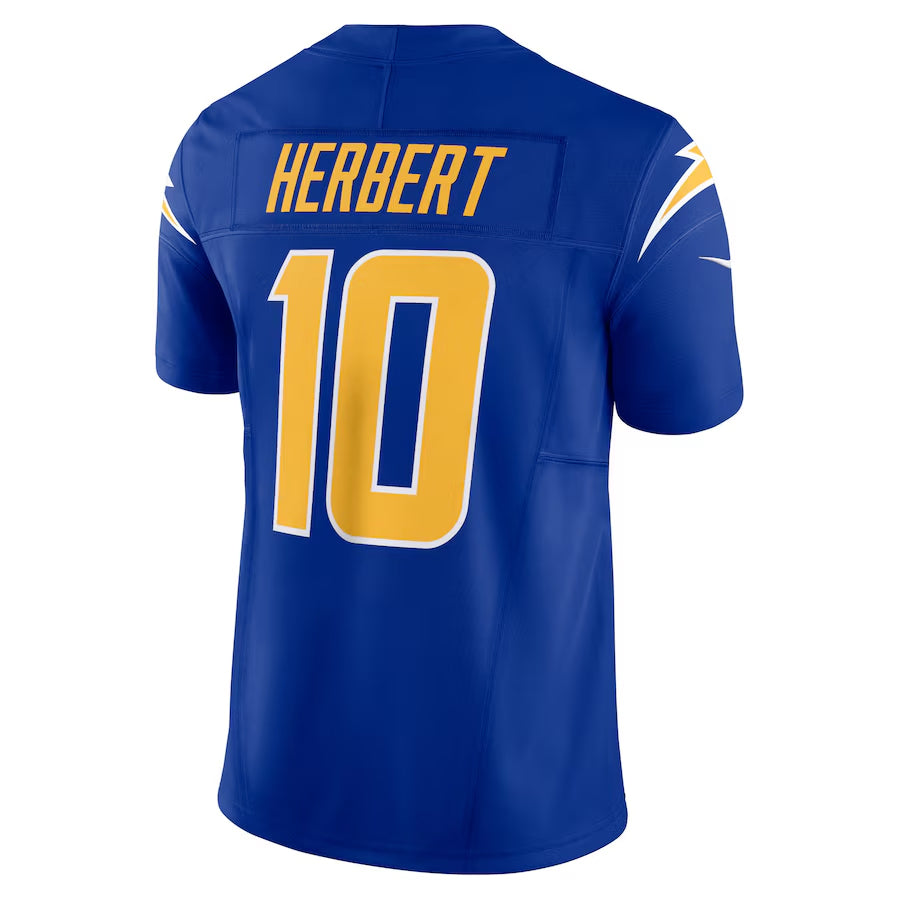 Kdoa LA.Chargers #10 Justin Herbert Player Royal Vapor F.U.S.E. Limited Stitched Jerseys