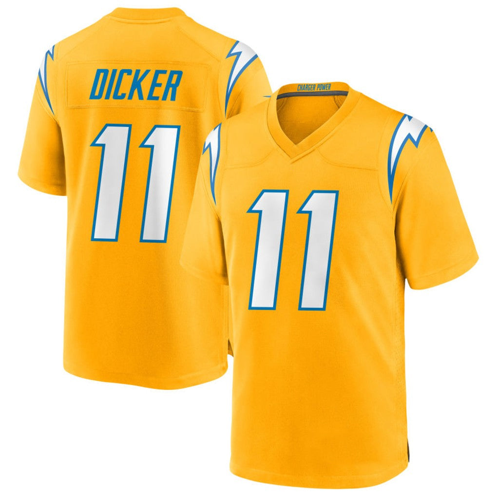 Kdoa LA.Chargers #11 Cameron Dicker Player Gold Home Game Stitched Jerseys