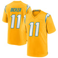 Kdoa LA.Chargers #11 Cameron Dicker Player Gold Home Game Stitched Jerseys