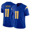 Kdoa LA.Chargers #11 Cameron Dicker Player Royal Limited Vapor F.U.S.E. Home Game Stitched Jerseys