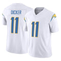 Kdoa LA.Chargers #11 Cameron Dicker Player White Limited Vapor F.U.S.E. Home Game Stitched Jerseys