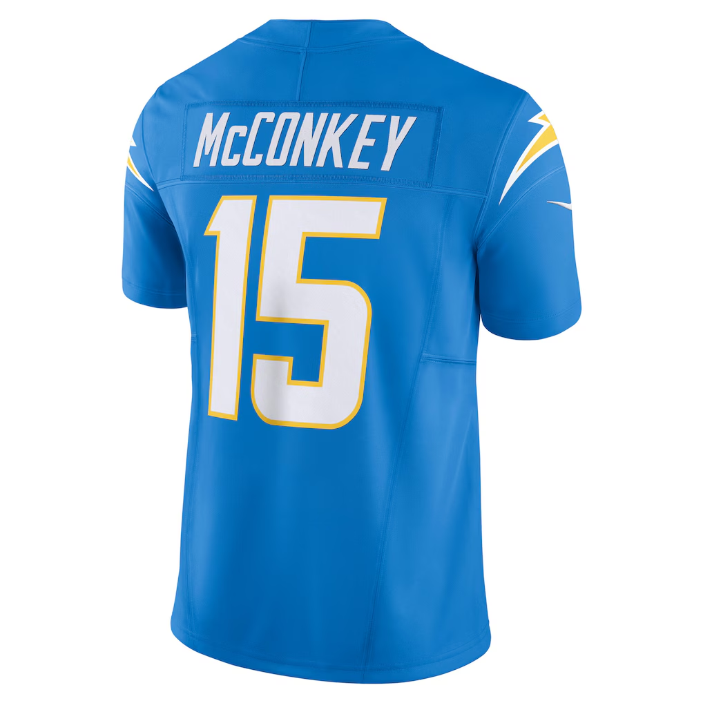 Kdoa LA.Chargers #15 Ladd McConkey Powder Blue Team Vapor F.U.S.E. Limited Stitched Jerseys