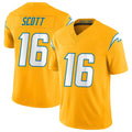 Kdoa LA.Chargers #16 J.K. Scott Player Gold Limited Vapor F.U.S.E. Home Game Stitched Jerseys