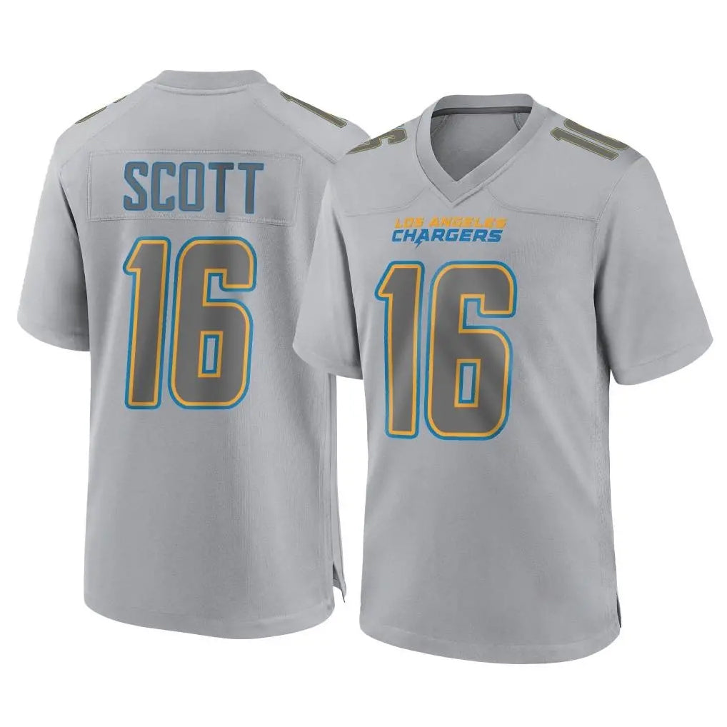 Kdoa LA.Chargers #16 J.K. Scott Player Gray Atmosphere Fashion Home Game Stitched Jerseys