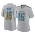 Kdoa LA.Chargers #16 J.K. Scott Player Gray Atmosphere Fashion Home Game Stitched Jerseys