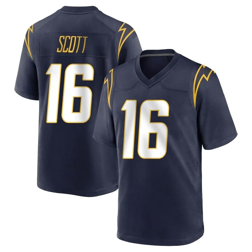 Kdoa LA.Chargers #16 J.K. Scott Player Navy Home Game Stitched Jerseys