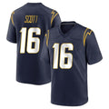 Kdoa LA.Chargers #16 J.K. Scott Player Navy Home Game Stitched Jerseys