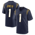 Kdoa LA.Chargers #1 Quentin Johnston Player Navy Home Game Stitched Jerseys