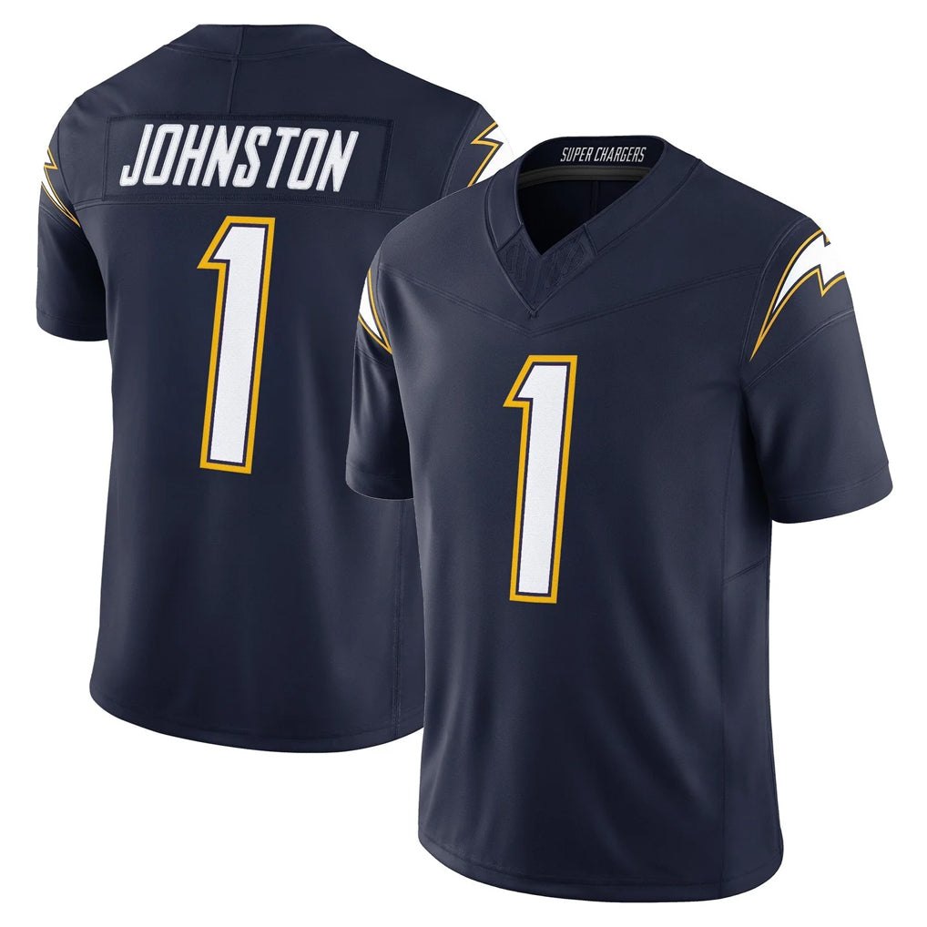 Kdoa LA.Chargers #1 Quentin Johnston Player Navy Vapor F.U.S.E. Limited Home Game Stitched Jerseys