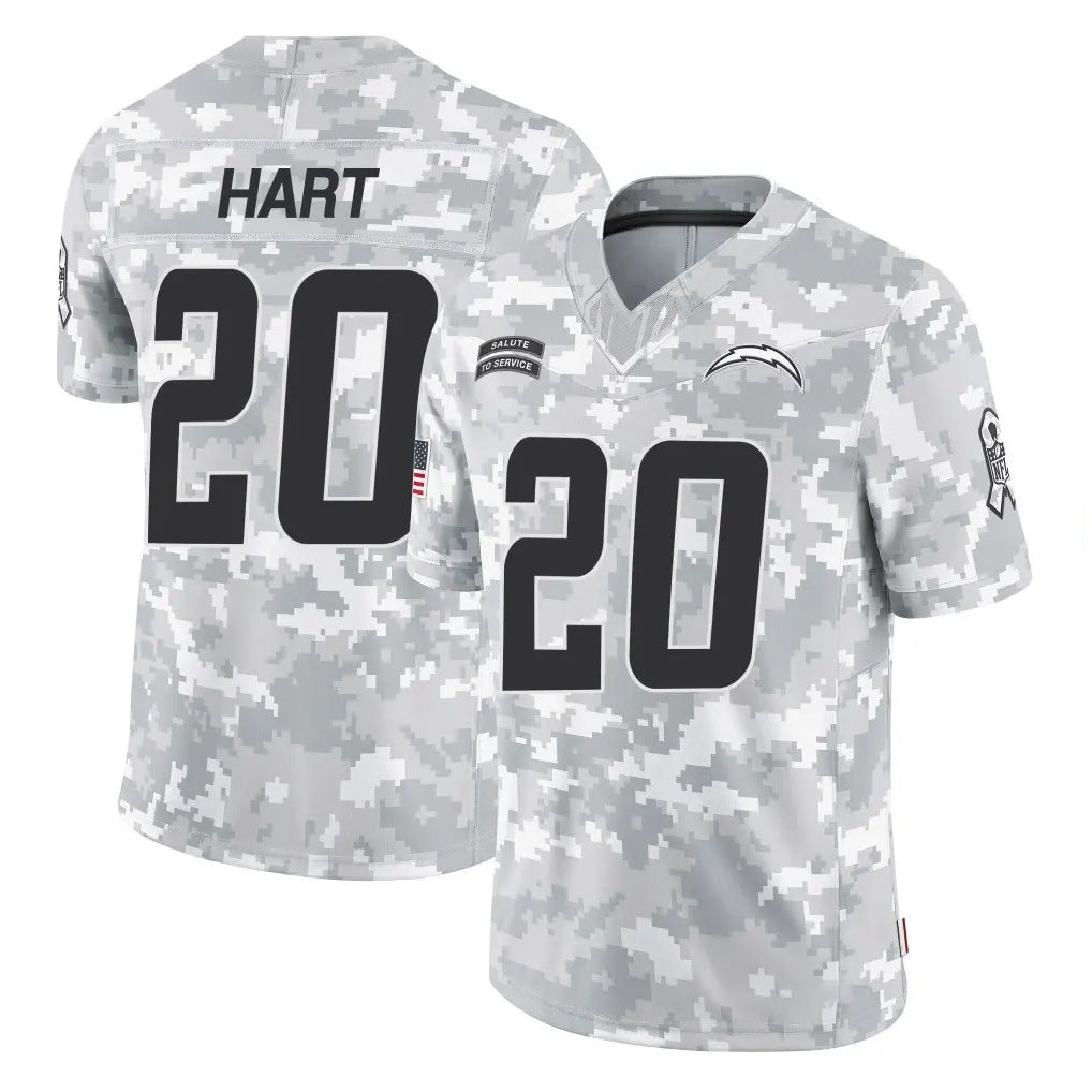 Kdoa LA.Chargers #20 Cam Hart Player Arctic Camo Salute To Service Limited Game Stitched Jerseys