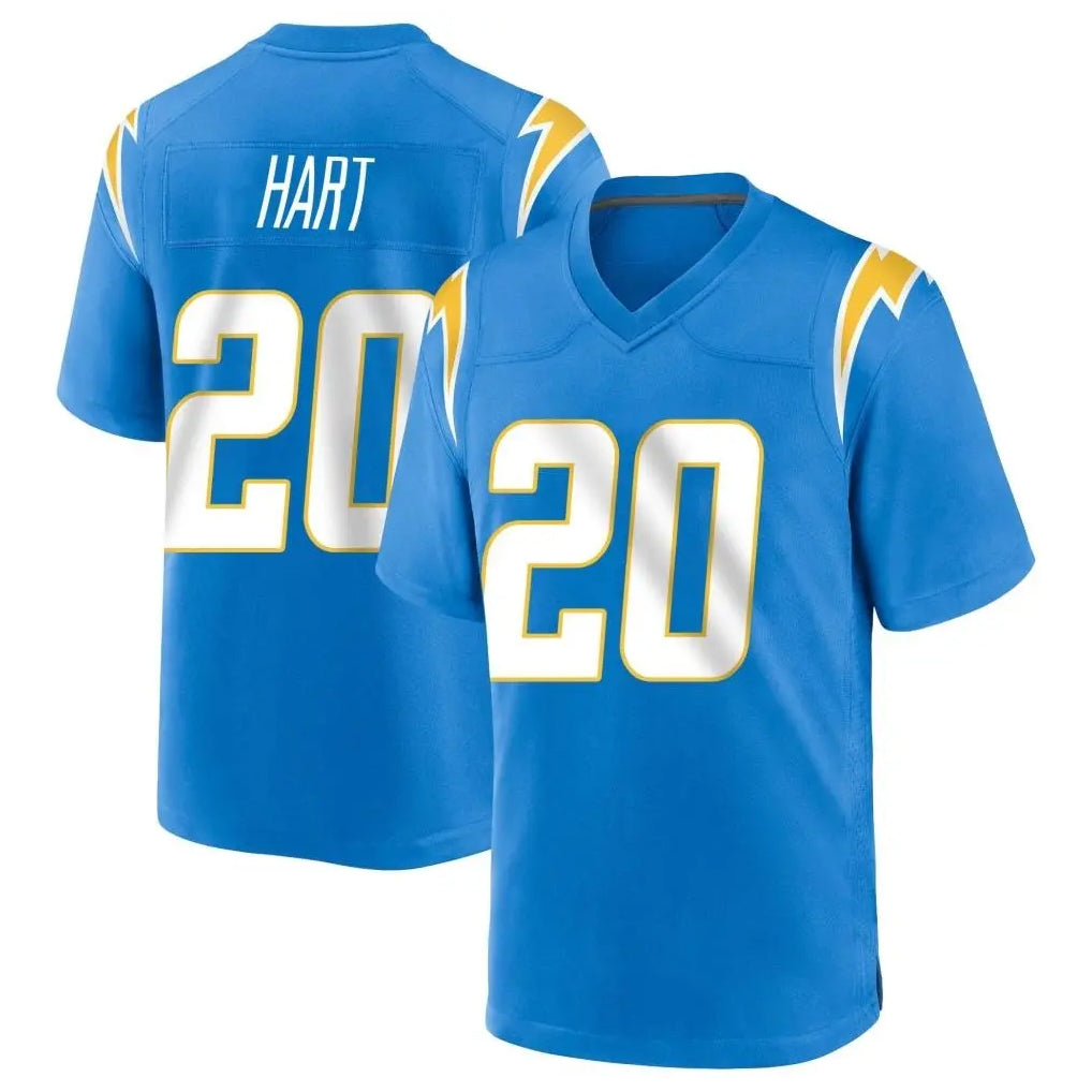 Kdoa LA.Chargers #20 Cam Hart Player Blue Home Game Stitched Jerseys