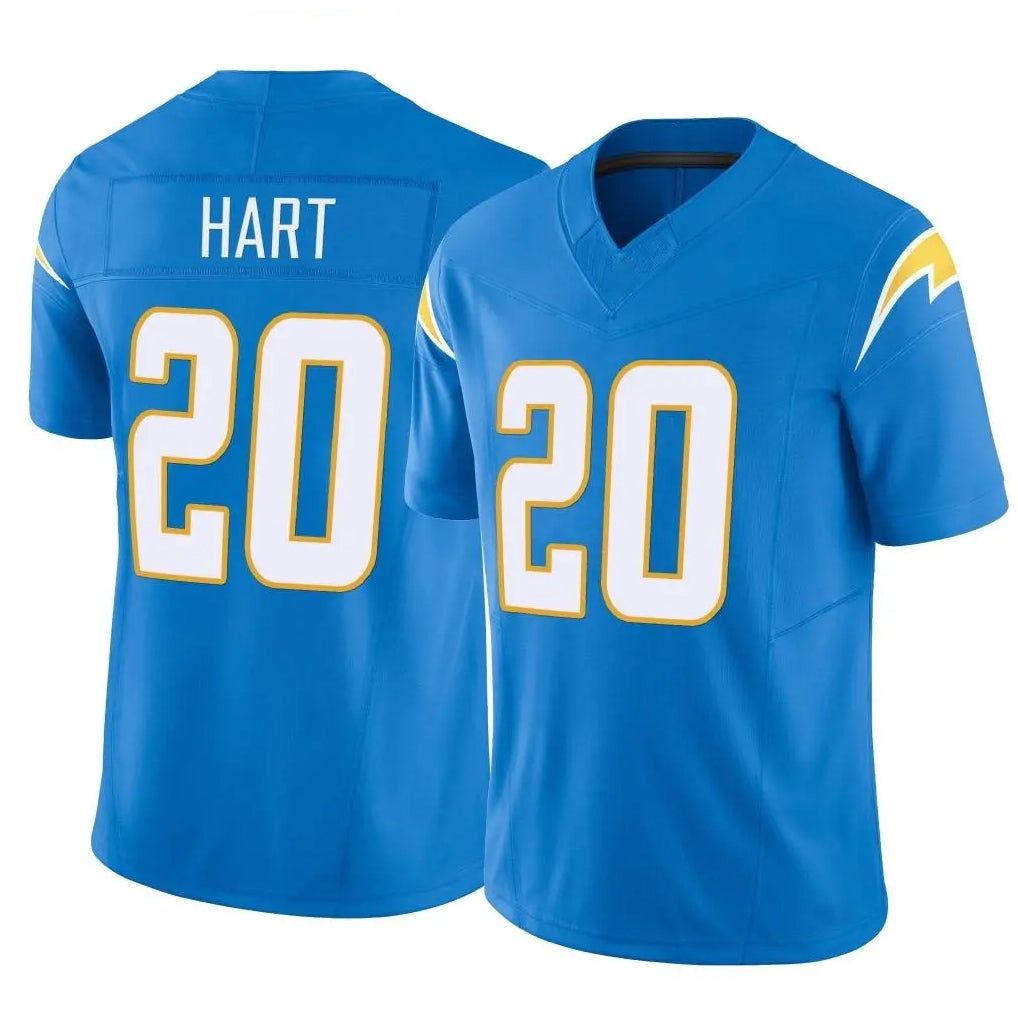 Kdoa LA.Chargers #20 Cam Hart Player Blue Limited Vapor F.U.S.E. Home Game Stitched Jerseys