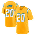 Kdoa LA.Chargers #20 Cam Hart Player Gold Home Game Stitched Jerseys