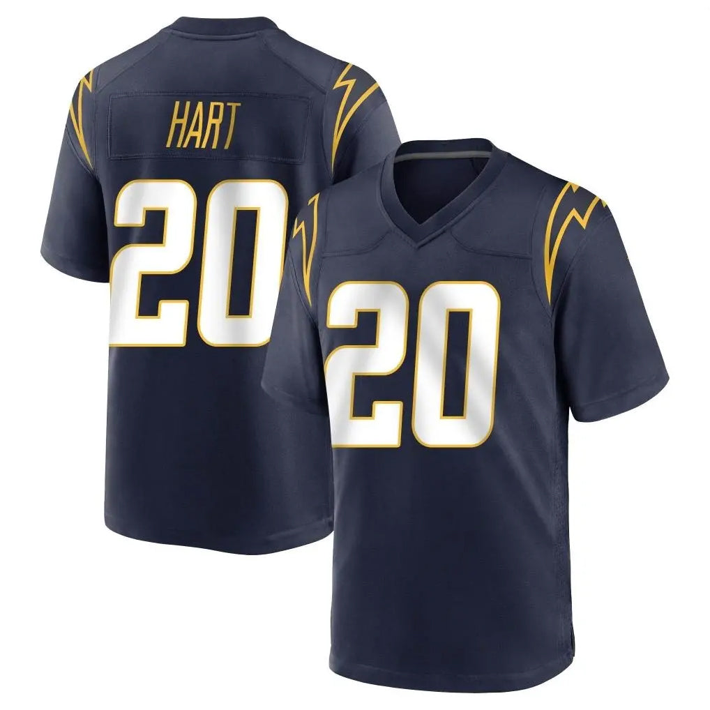 Kdoa LA.Chargers #20 Cam Hart Player Navy Home Game Stitched Jerseys