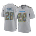 Kdoa LA.Chargers #28 Kimani Vidal Player Gray Atmosphere Fashion Home Game Stitched Jerseys