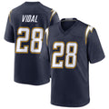 Kdoa LA.Chargers #28 Kimani Vidal Player Navy Alternate Home Game Stitched Jerseys