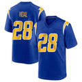 Kdoa LA.Chargers #28 Kimani Vidal Player Royal Home Game Stitched Jerseys