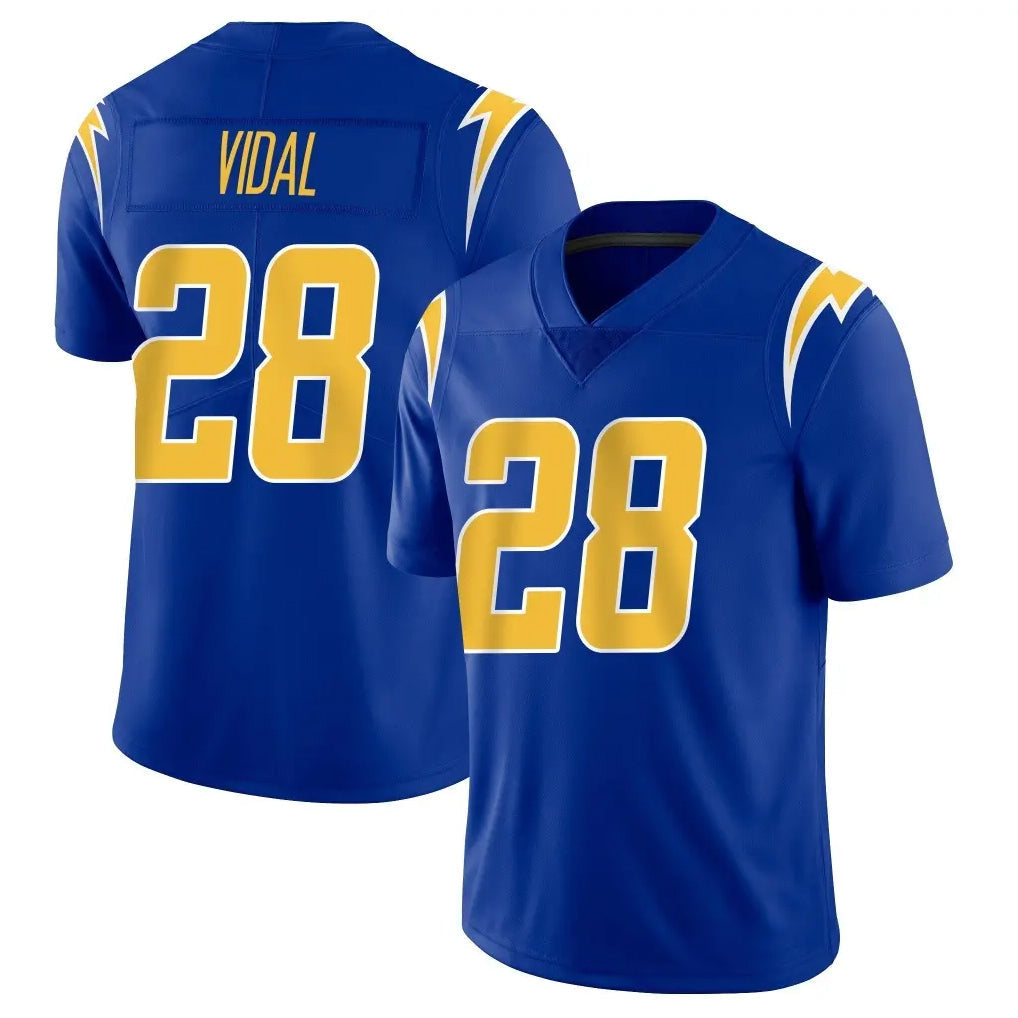 Kdoa LA.Chargers #28 Kimani Vidal Player Royal Limited Vapor Home Game Stitched Jerseys