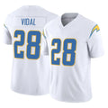 Kdoa LA.Chargers #28 Kimani Vidal Player White Limited Vapor F.U.S.E. Home Game Stitched Jerseys
