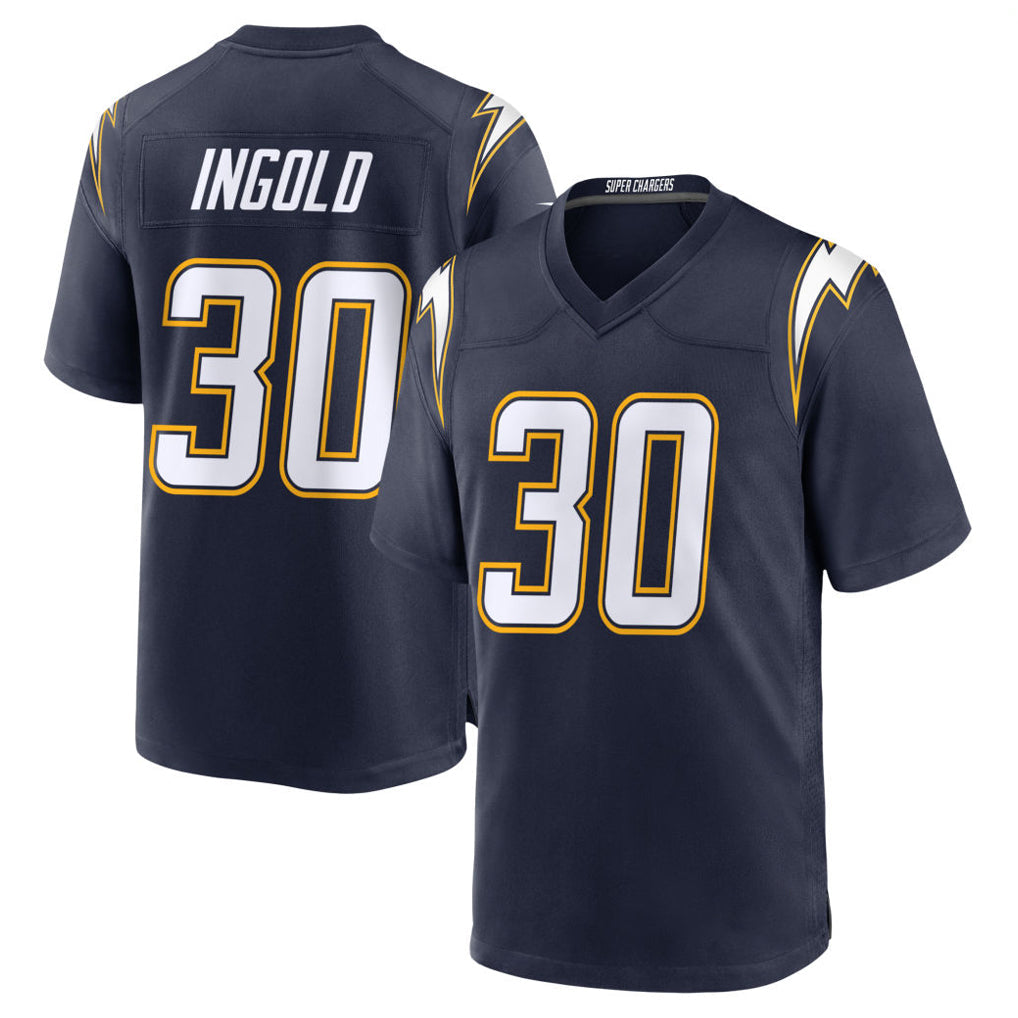 Kdoa LA.Chargers #30 Alec Ingold Player Navy Alternate Home Game Stitched Jerseys