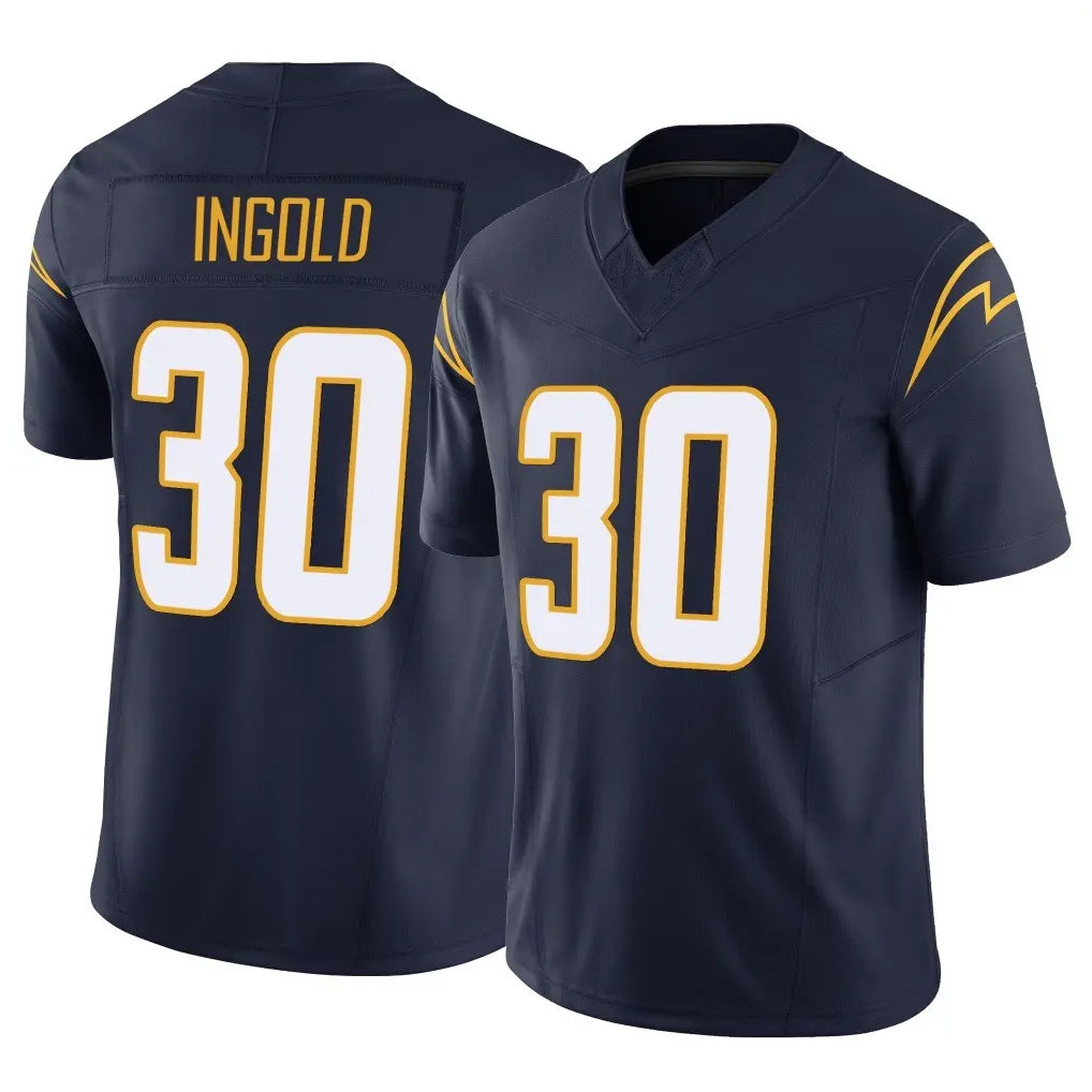 Kdoa LA.Chargers #30 Alec Ingold Player Navy Limited Vapor F.U.S.E. Home Game Stitched Jerseys