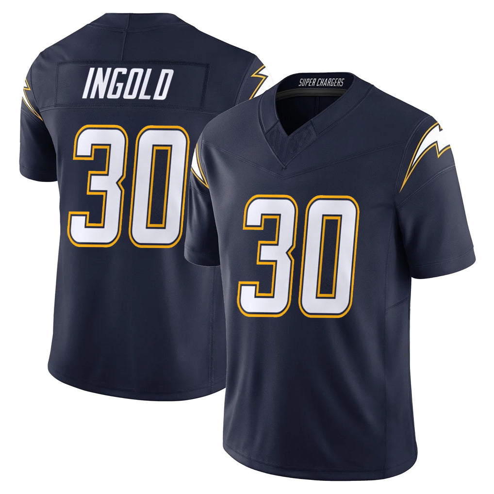 Kdoa LA.Chargers #30 Alec Ingold Player Navy Vapor F.U.S.E. Limited Home Game Stitched Jerseys