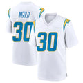 Kdoa LA.Chargers #30 Alec Ingold Player White Home Game Stitched Jerseys