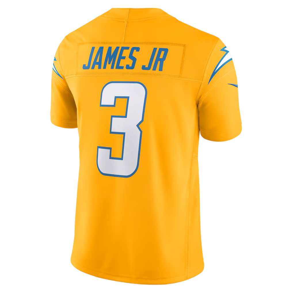 Kdoa LA.Chargers #3 Derwin James Jr. Gold Alternate Charger Power Vapor F.U.S.E. Limited Stitched Jerseys