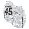 Kdoa LA.Chargers #45 Tuli Tuipulotu Player Arctic Camo Salute to Service Hoodies Limited Game Stitched Jerseys