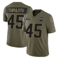 Kdoa LA.Chargers #45 Tuli Tuipulotu Player Olive 2025 Salute To Service Limited Game Stitched Jerseys