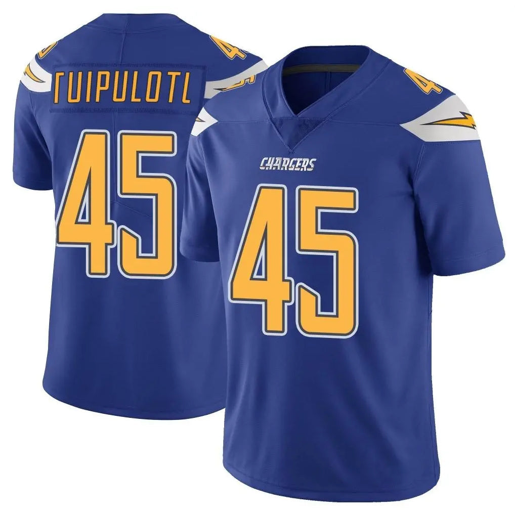 Kdoa LA.Chargers #45 Tuli Tuipulotu Player Royal Limited Color Rush Vapor Untouchable Home Game Stitched Jerseys