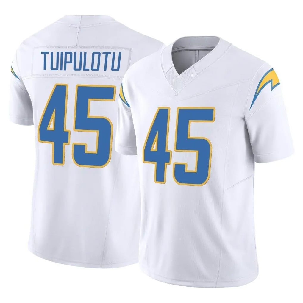 Kdoa LA.Chargers #45 Tuli Tuipulotu Player White Limited Vapor F.U.S.E. Home Game Stitched Jerseys