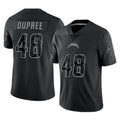 Kdoa LA.Chargers #48 Bud Dupree Player Black Limited Reflective Home Game Stitched Jerseys
