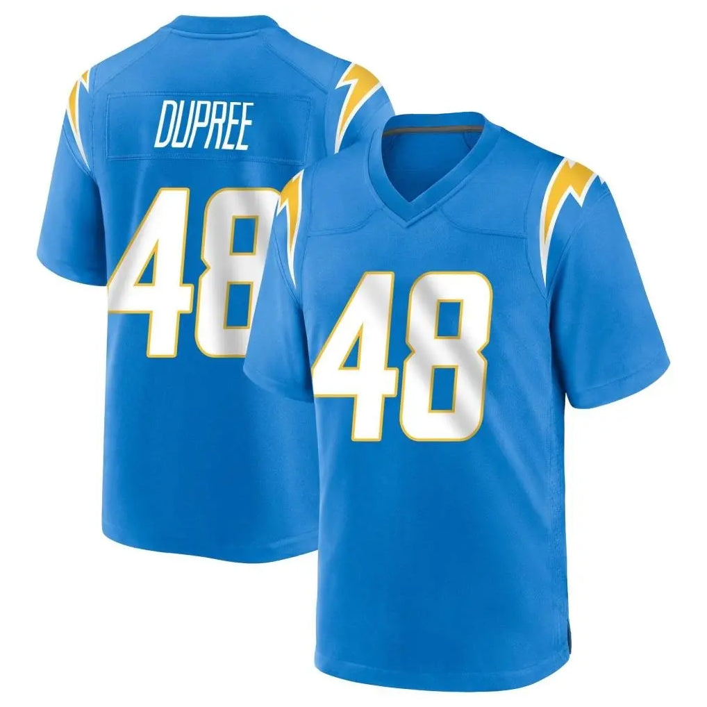 Kdoa LA.Chargers #48 Bud Dupree Player Blue Home Game Stitched Jerseys