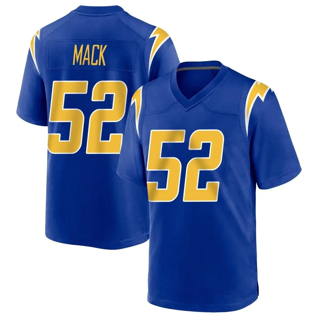 Kdoa LA.Chargers #52 Khalil Mack Player Royal Home Game Stitched Jerseys