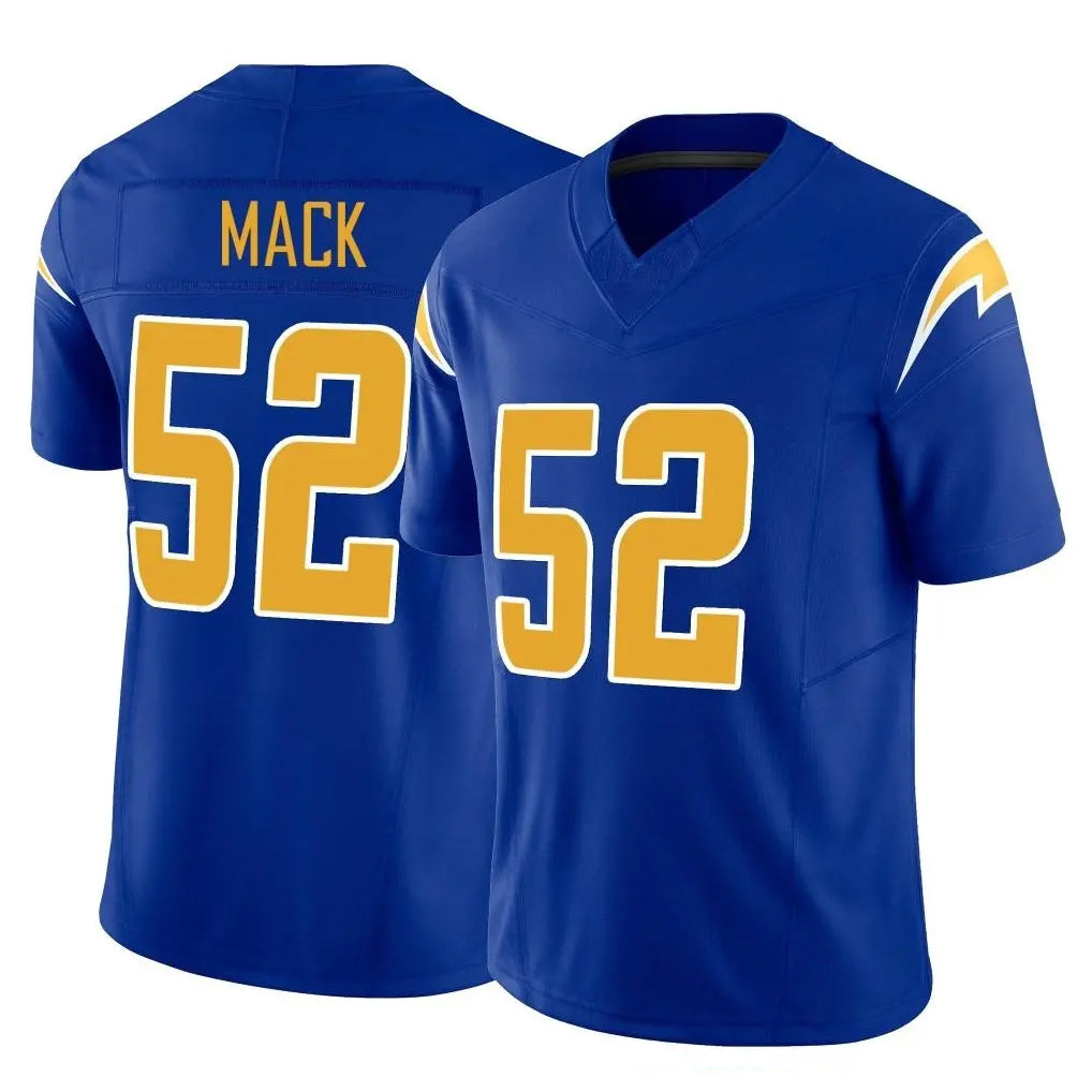 Kdoa LA.Chargers #52 Khalil Mack Player Royal Limited Vapor F.U.S.E. Home Game Stitched Jerseys