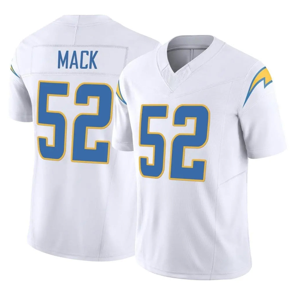 Kdoa LA.Chargers #52 Khalil Mack Player White Limited Vapor F.U.S.E. Home Game Stitched Jerseys