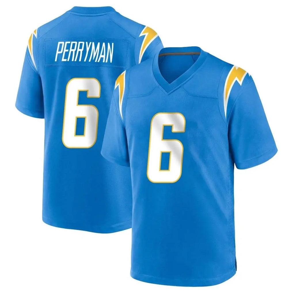 Kdoa LA.Chargers #6 Denzel Perryman Player Blue Home Game Stitched Jerseys
